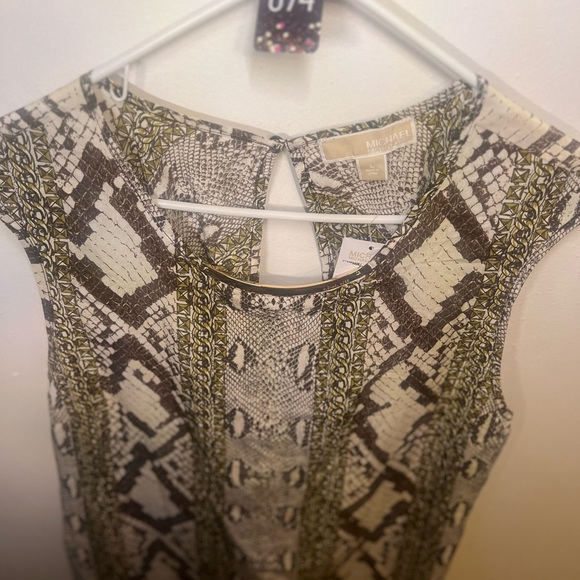 Michael Kors Snake Print Gold Chain Preowned SIZE L - Picture 4 of 5